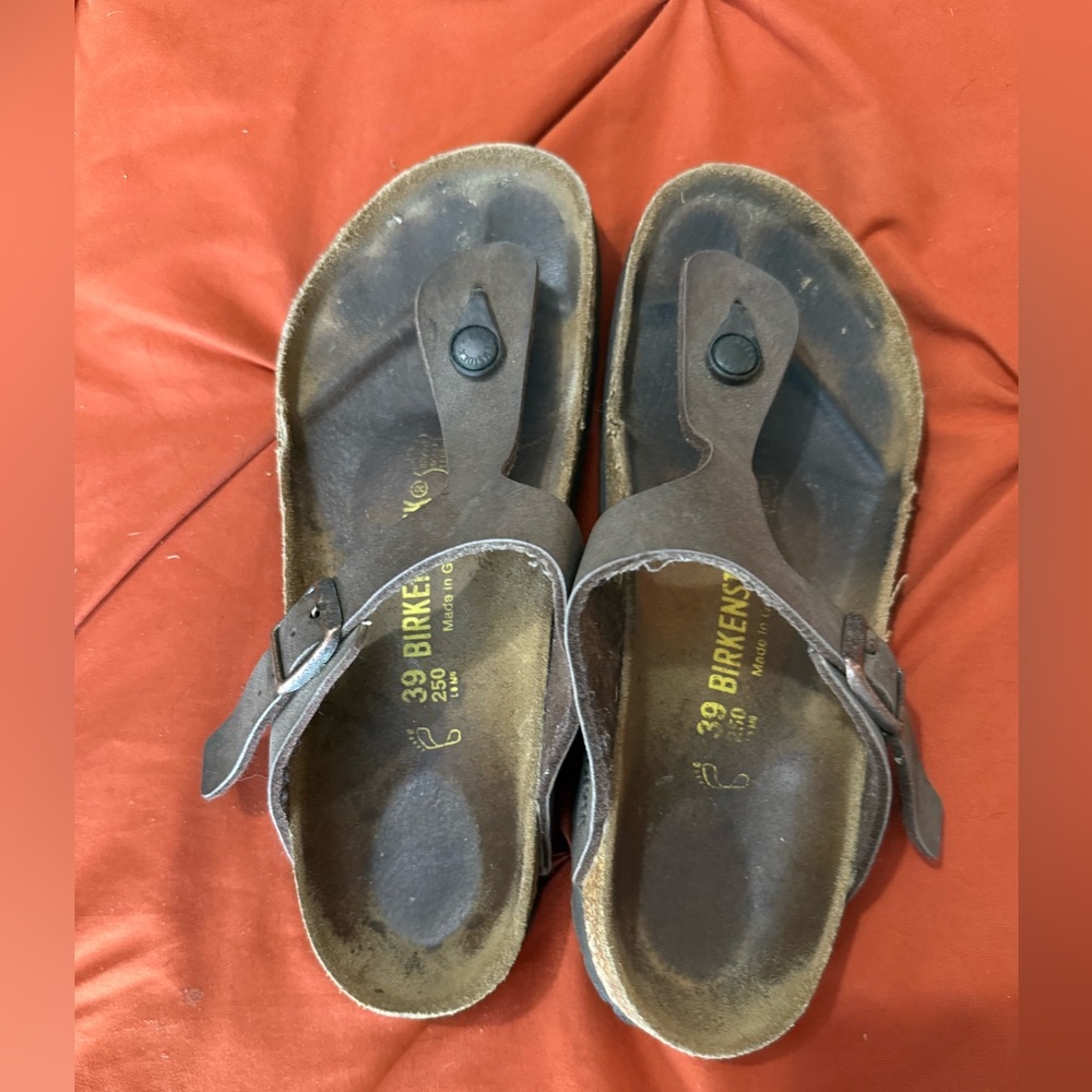 Birkenstock Dark Brown Thong Sandals